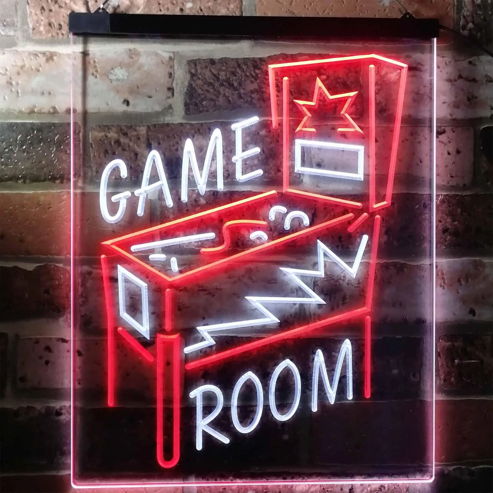 Pinball Arcade Machine Dual Color Led Neon Sign st6-i3128