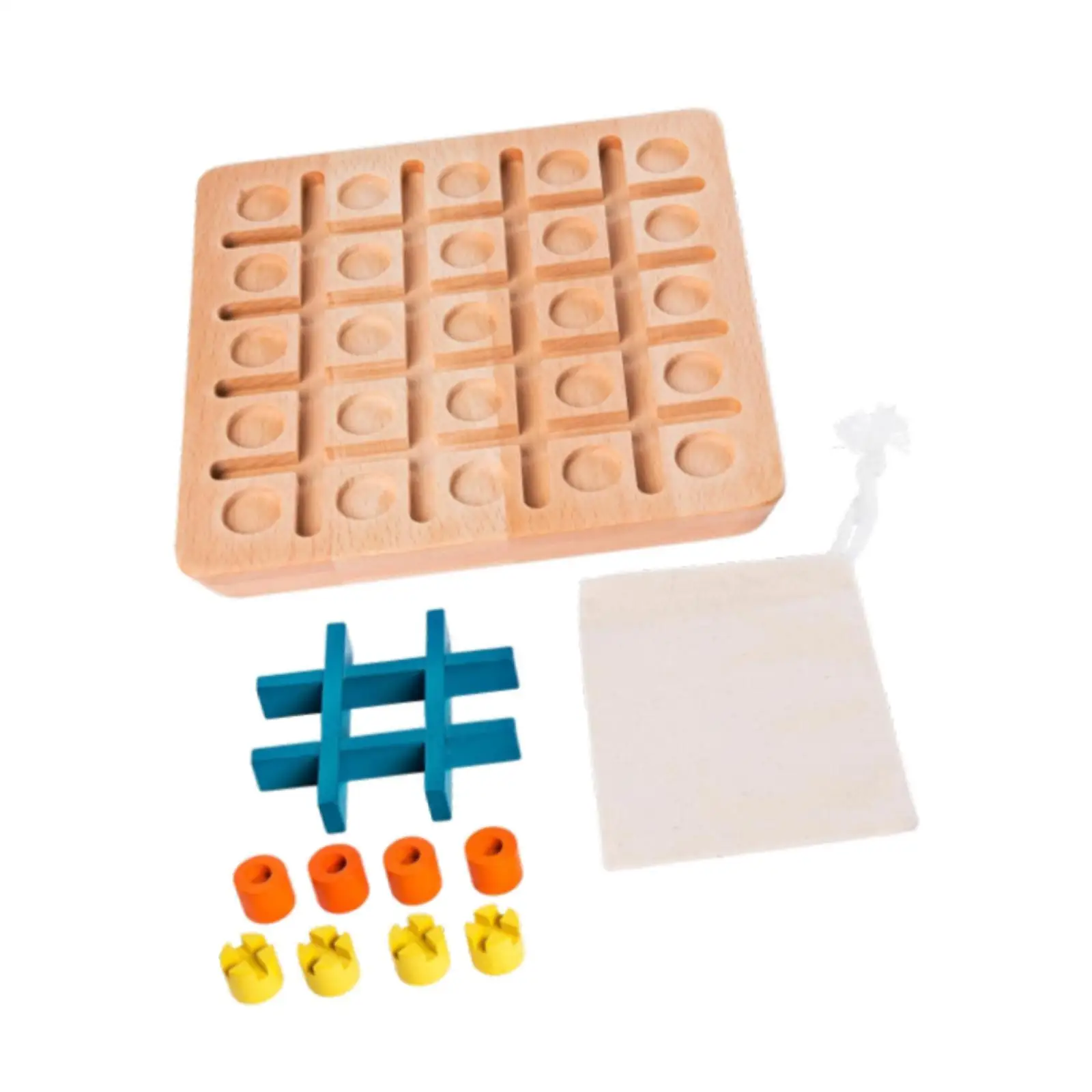 

Classical Wooden Board Game Puzzle Portable Tabletop Strategy Game for Family Children Adults Interactive Toy