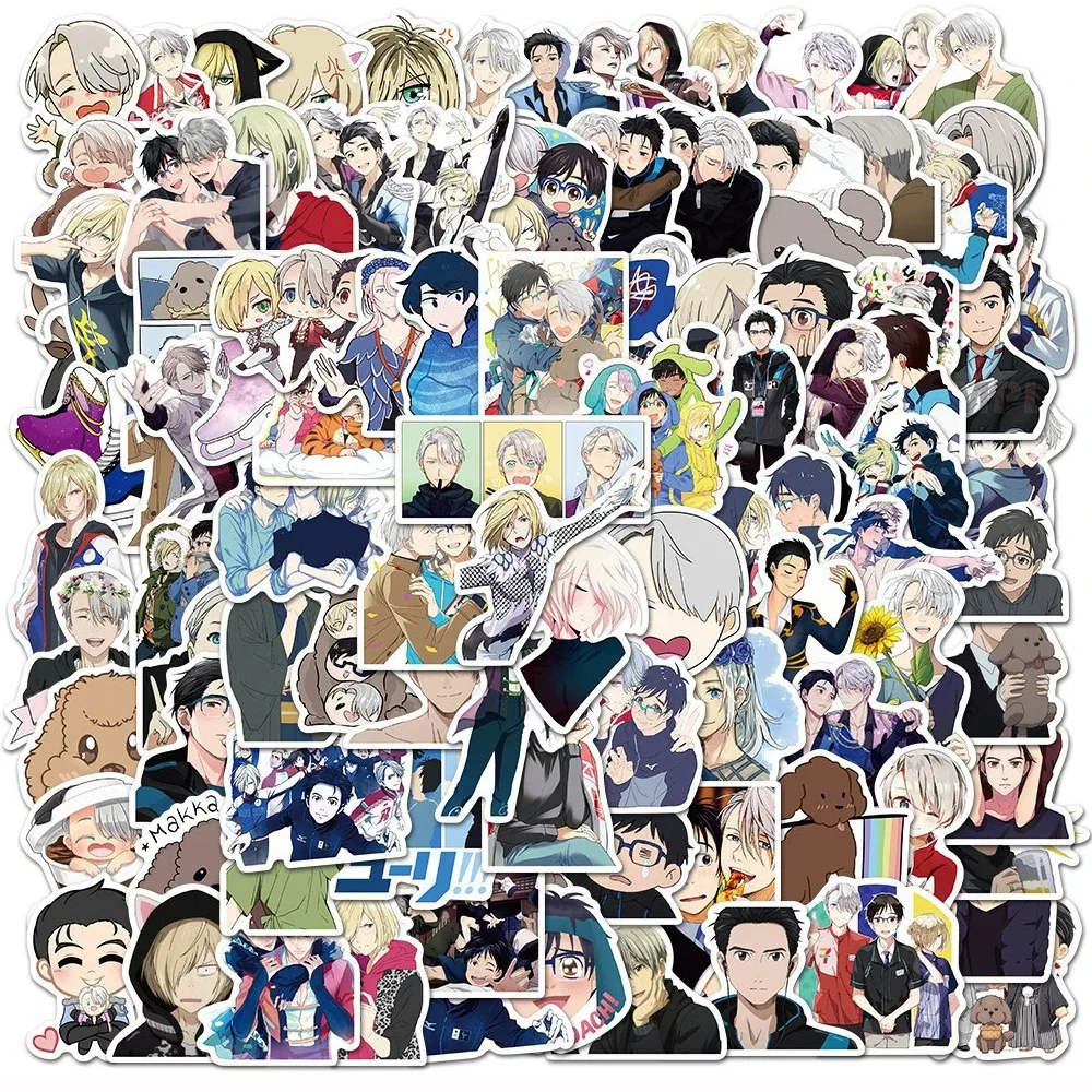 

10/30/50/100pcs Anime Yuri On Ice Yuri Katsuki Stickers Yuri Plisetsky Cartoon Decal Laptop Phone Luggage Stationery Sticker Toy