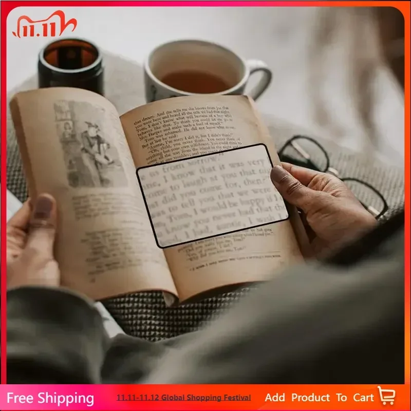Hot Sell Magnifying glass light A5 Full Page Large Sheet Magnifier Magnifying Glass Book Page Magnification 3X Ultra-thin Magni