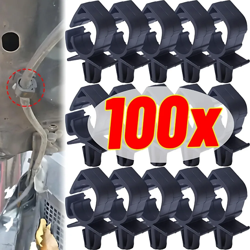 100/5pcs Car Wiring Harness Fastener Cable Ties Manager Car Route Cable Clamp Fixed Retainer Clip Car Wire Organizers Accessorie