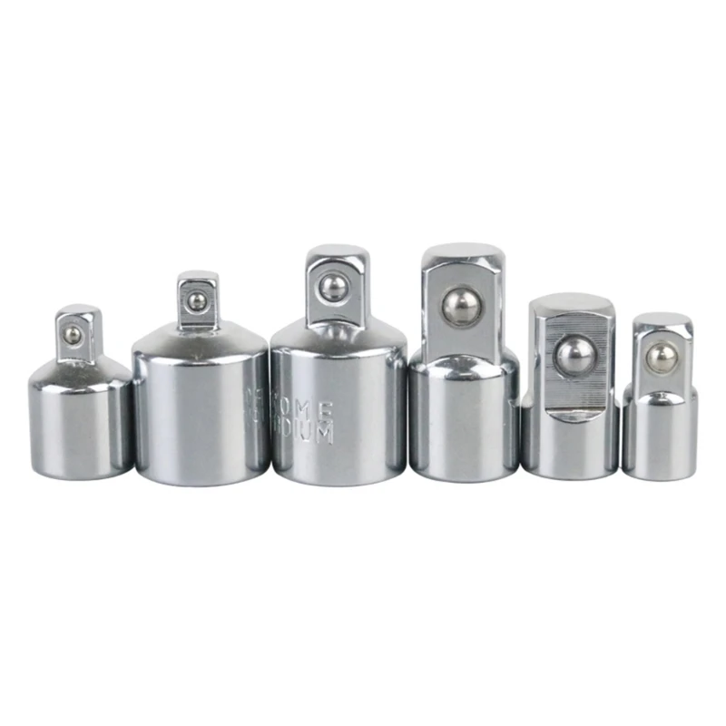 6Pcs Socket Adapter Set 1/4inch to 3/8inch 3/8inch to 1/4inch 3/8inch to 1/2inch 1/2inch to 3/8inch 1/2inch to 1/4inch