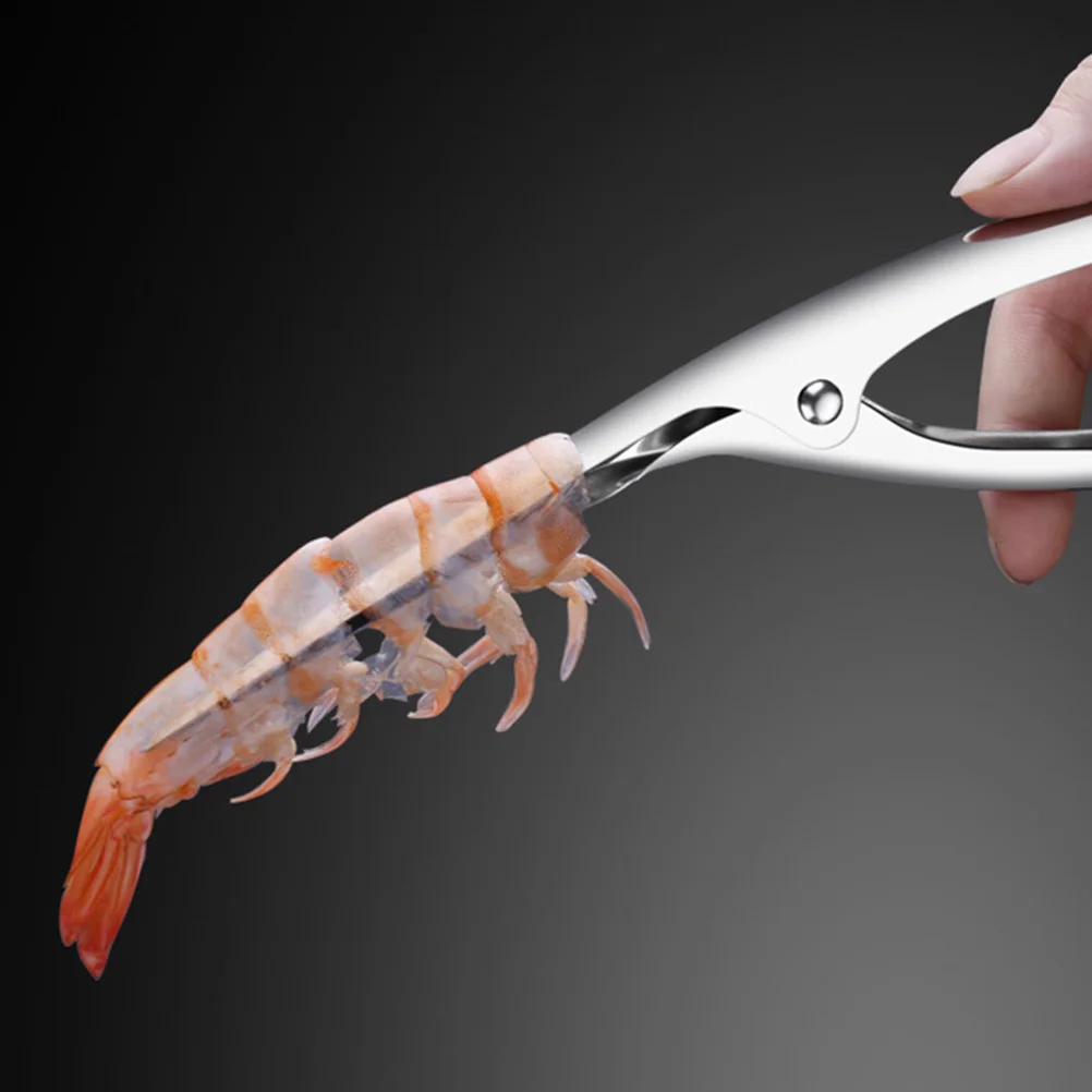 

1Set Stainless Steel Shrimp Deveiners Shrimp Peelers Prawn Cleaner Easy Remove Shells Long Beak Design Suitable Seafood Kitchen
