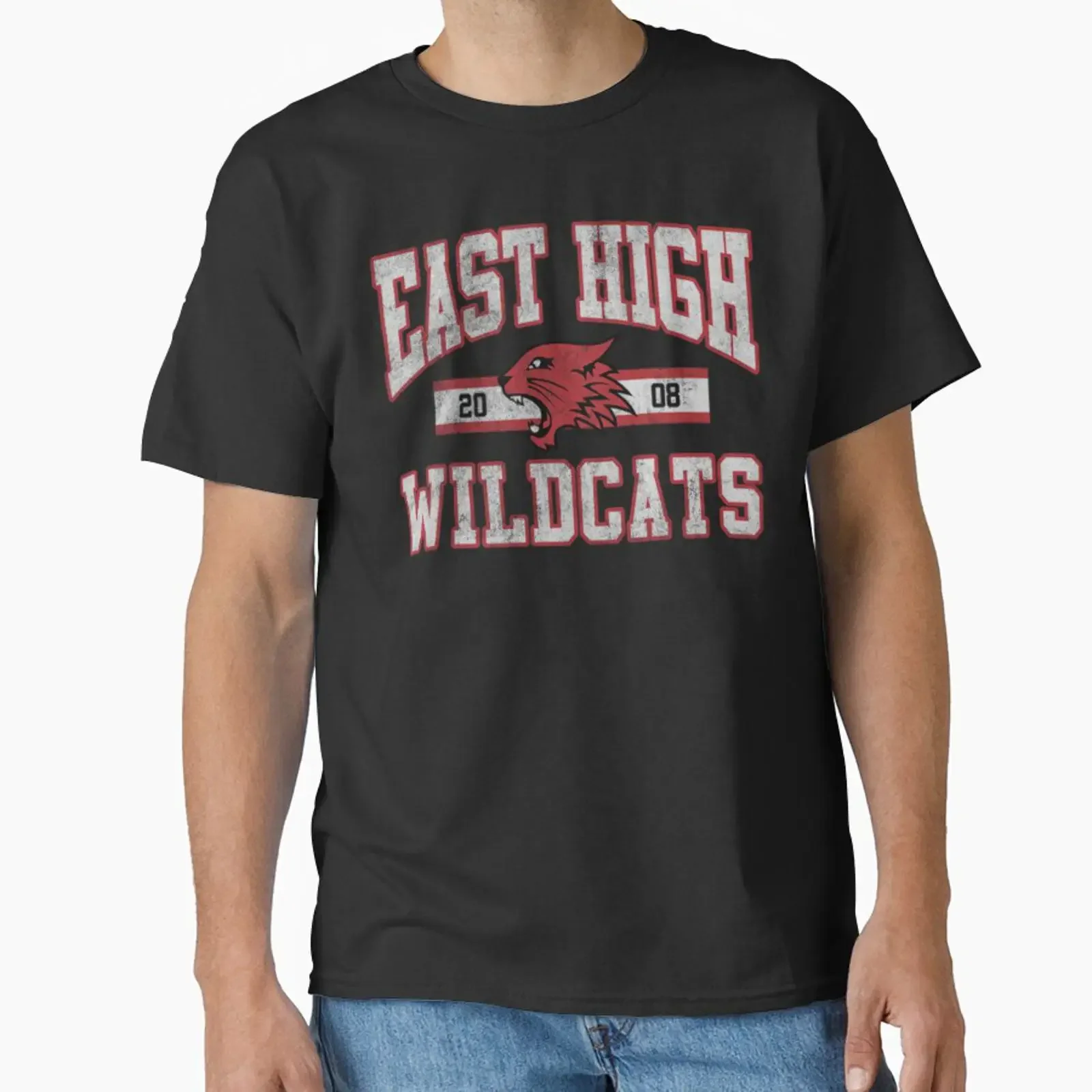 Wildcats High School Mascot Spirit Classic T Shirt vintage Washed Casual fashion Soft Top For Everyday Wear Comfortable