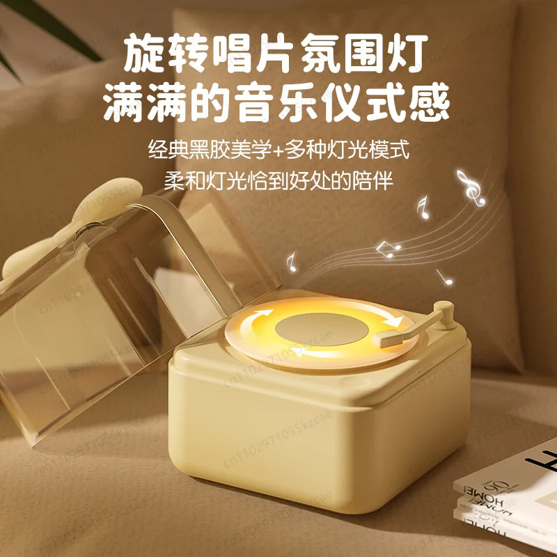 

gift box Bluetooth speaker, outdoor small audio subwoofer, high value home desktop singing double wheat audio