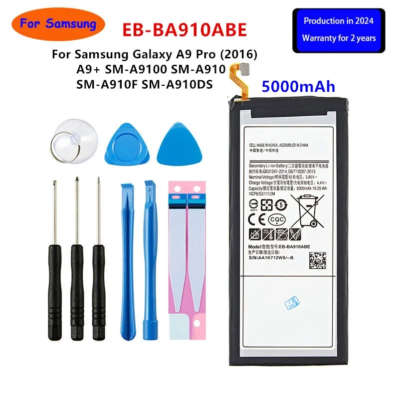 

Brand New EB-BA910ABE 5000mAh Battery For Samsung Galaxy A9 Pro (2016) A9+ SM-A9100 SM-A910 SM-A910F SM-A910DS +Tools