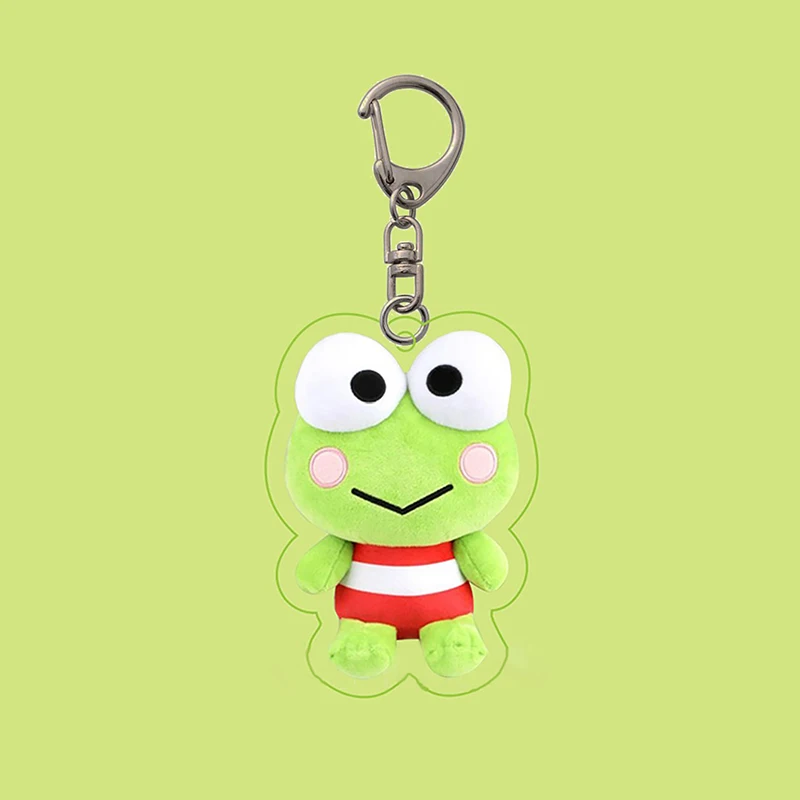 Single Frog Acrylic Keychain Frog Cute Cartoon Frog Keychain Car Key Animal Pendant Keychain Women's Souvenir Handbag Keychain