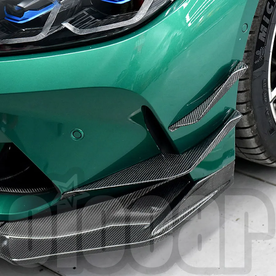 oiomotors High Quality V2 Dry Carbon Front Bumper Side Canards Wing Lip for G80 G81 M3 G82 G83 M4