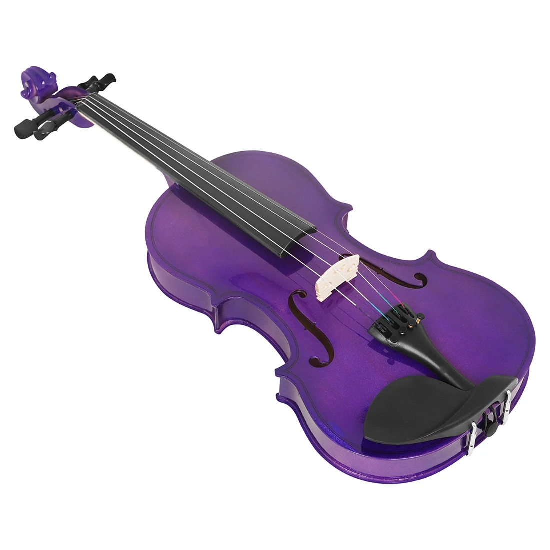 Purple Violin 4/4 Maple Panel Gift For Beginners Violin Lovely Present Suitable Music Course Study With Violin Practical Parts