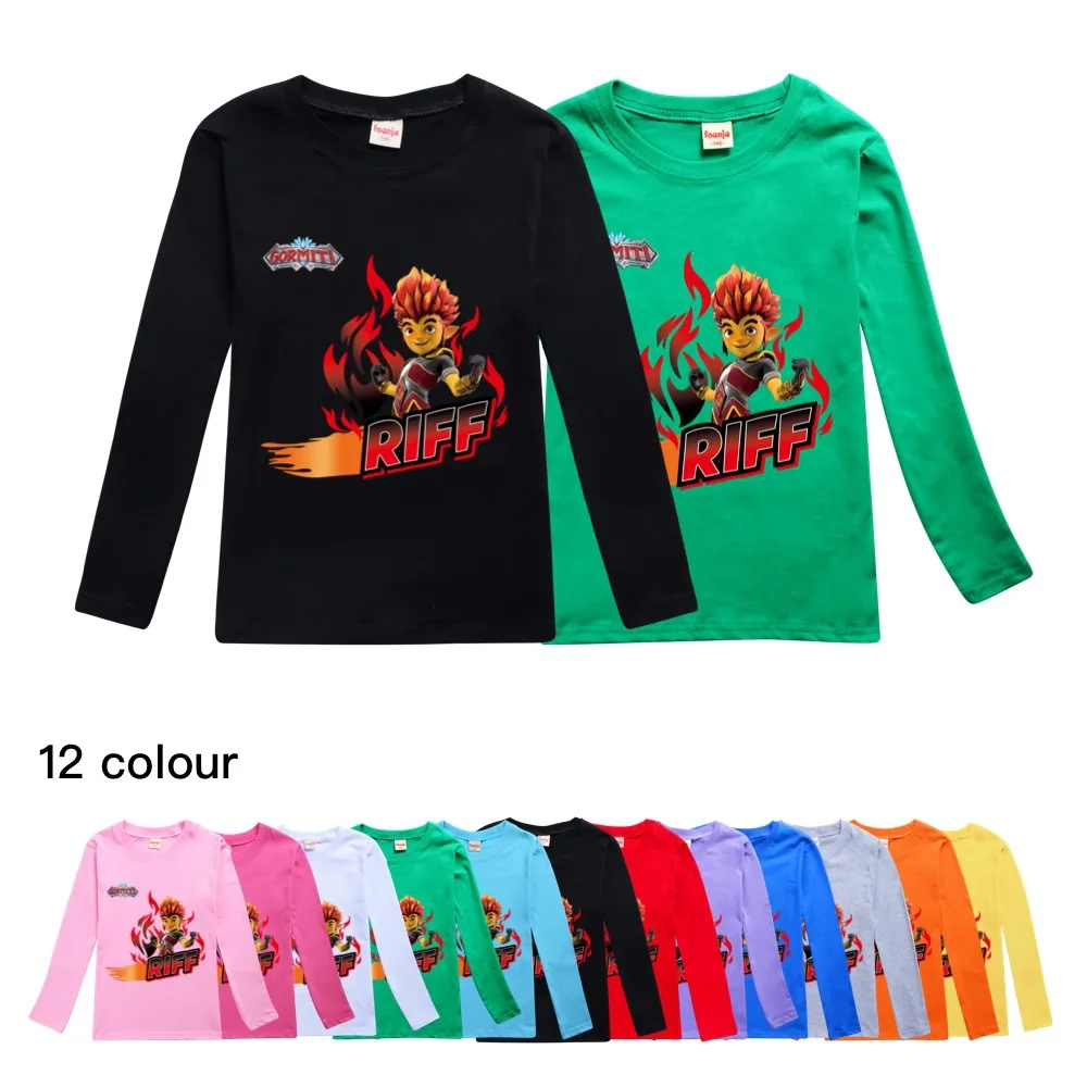 Gormiti Game T Shirt Kids Spring/Autumn Sweatshirt Baby Girls Casual T-shirt Baby Boys Long Sleeves Top Children Clothing