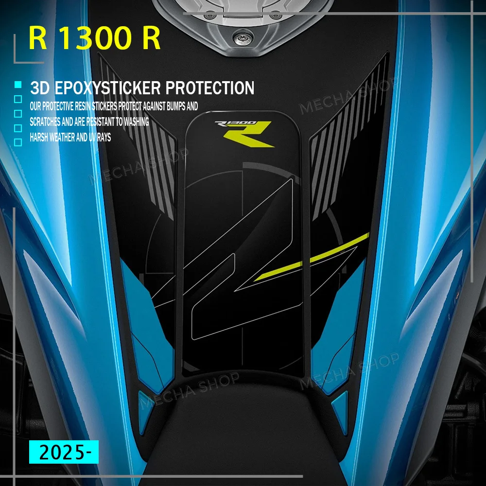 

Наклейка R1300R для защиты бака мотоцикла, противоскользящий коврик для R 1300 R 2025- (аксессуары), 3D эпоксидная наклейка на бак