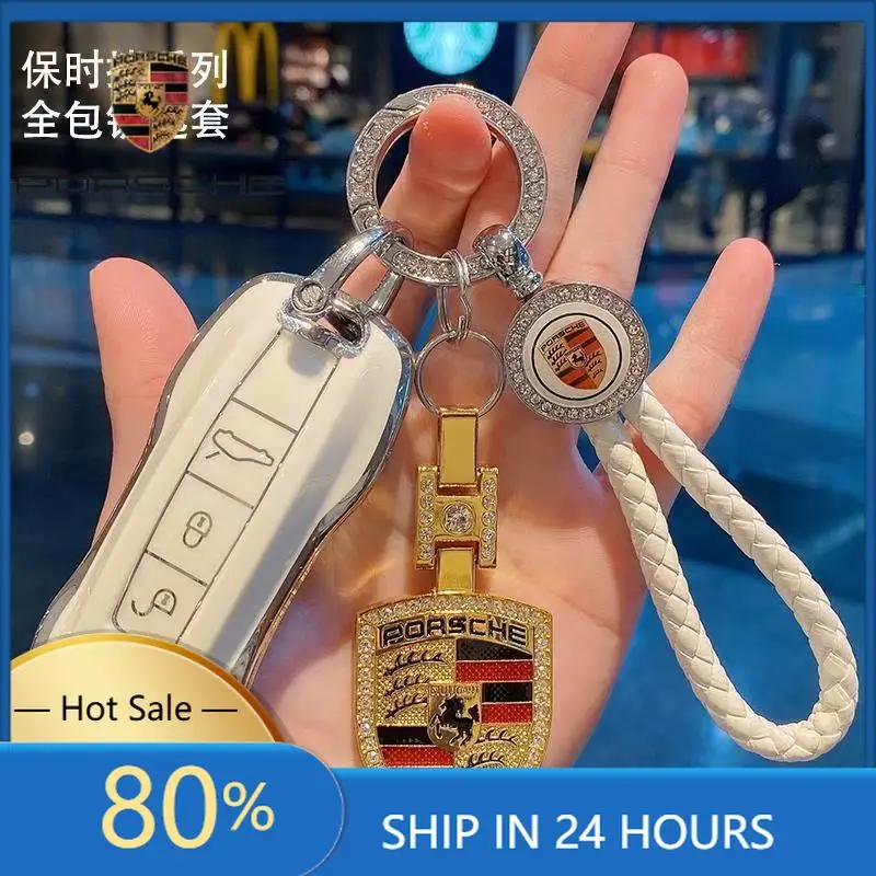 

Interior Stickers Fot Porsche Car Key Case Cover Smart Key Protection Shell For Porsche For Panamera Macan Cayenne Cayman Boxste