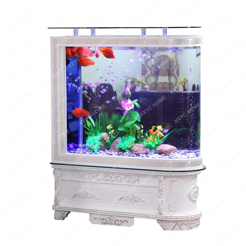 

Bullet Bottom Filter Change Water Fish Tank Living Room Small Household Subareas Screens Glass Aquarium