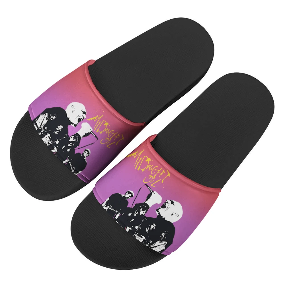 Midnight Oil Rock Band Slippers Home Water Shoes Men Women Teenagers Children Beach Pool Sandals Custom Made Summer Slipper