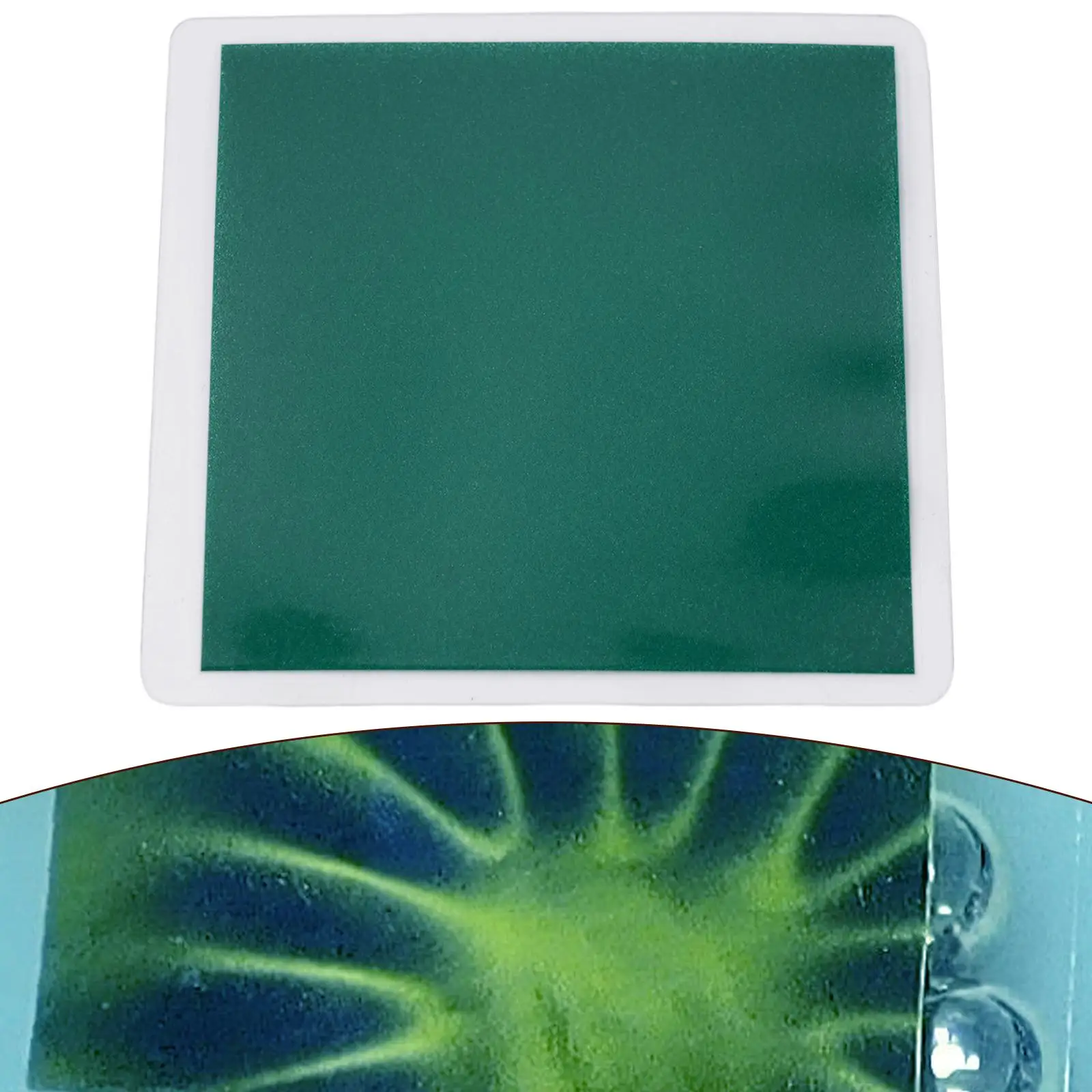 1pc Magnetic Field Viewer Viewing Film 100x100mm Card Magnet Detector Pattern Display Magnetic Field Viewer Dark Green