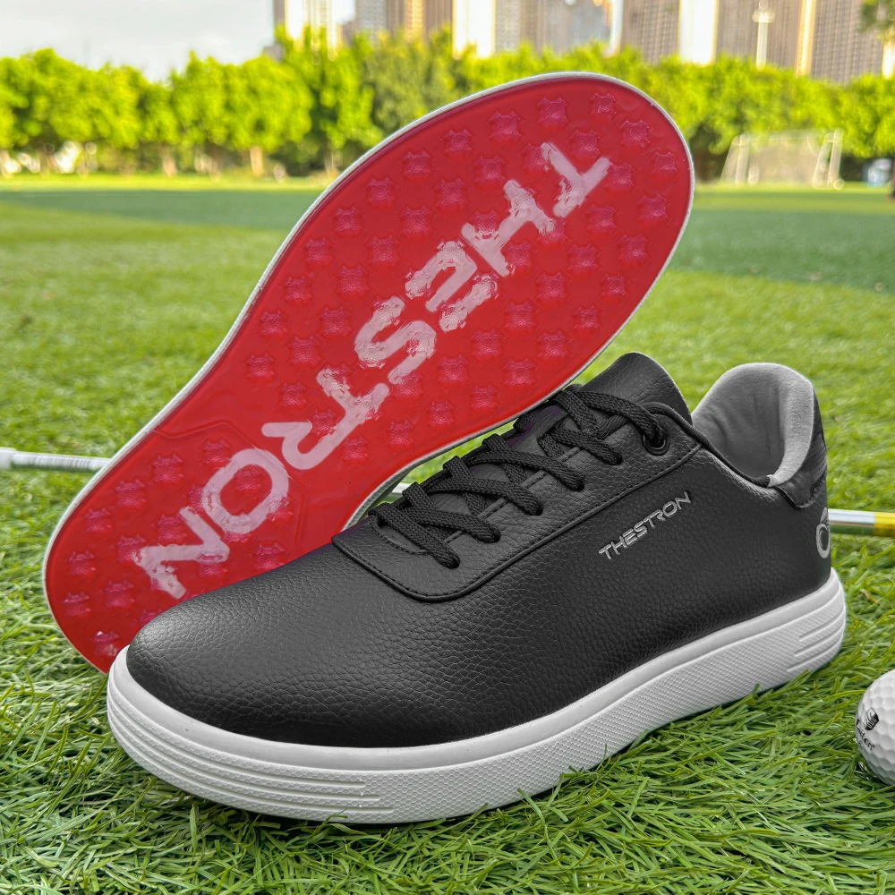 Professional Spiked Men Golf Shoes Waterproof Microfiber Anti-collision Toe Outdoor Competition Sports Sneakers Size 39-48