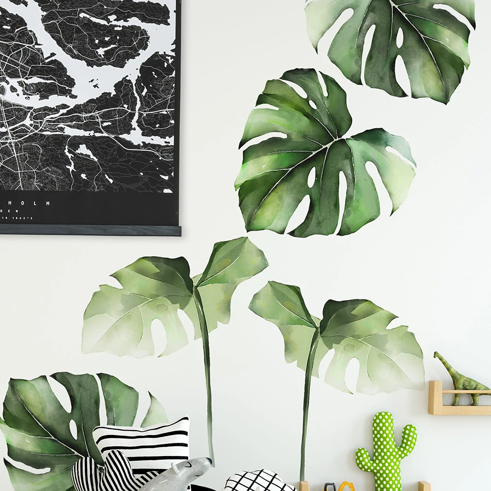 Pegatinas de pared de hojas de - Monstera Thai Constellation reseña y precio