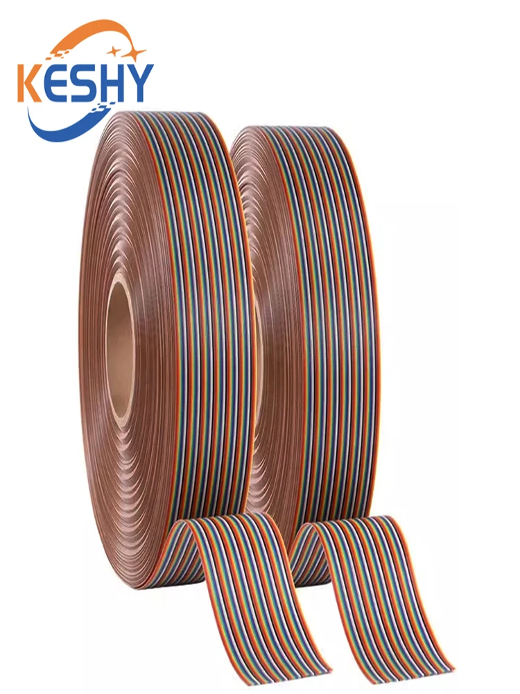 Câble de raccordement Dupont 1 mètre 40 broches, câble plat IDC arc-en-ciel 40 broches, connecteur à pas de 1,27 mm, kit DIY Arduino PCB