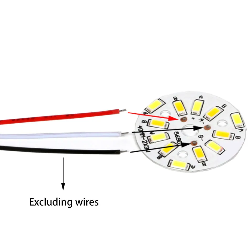 LED Bead Ceiling Lamp Renovation Lamp Board Circular Dual Color Dimming Bulb 3W 5W 7W 9W 12W 18W 24W Down Lamp SMD Light Source