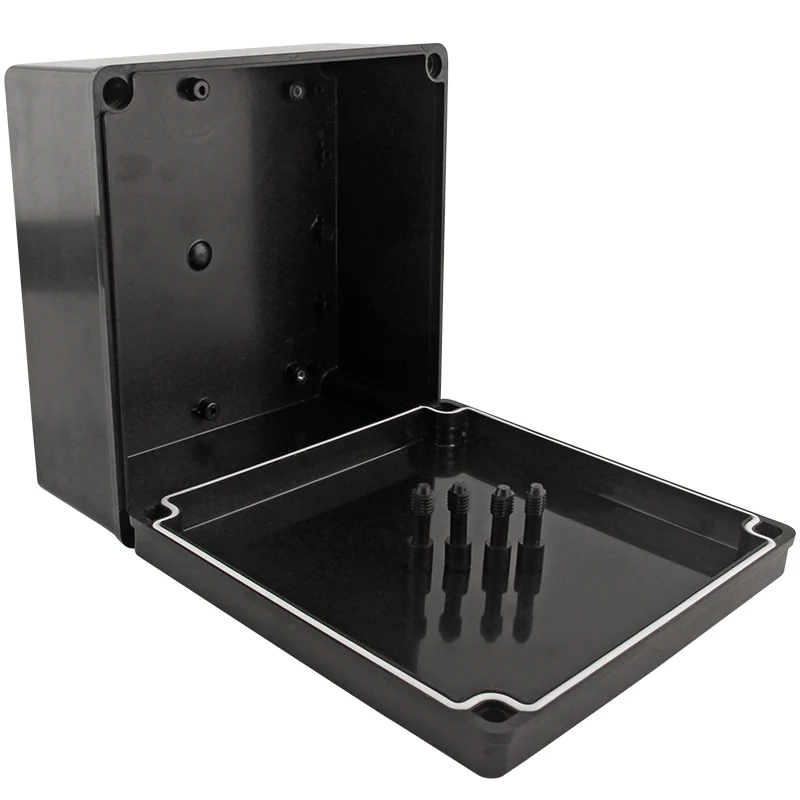 Caja de plástico impermeable para exteriores, caja de Ingeniería Electrónica, instrumento IP67, carcasa de caja de conexiones a prueba de agua, blanco y negro