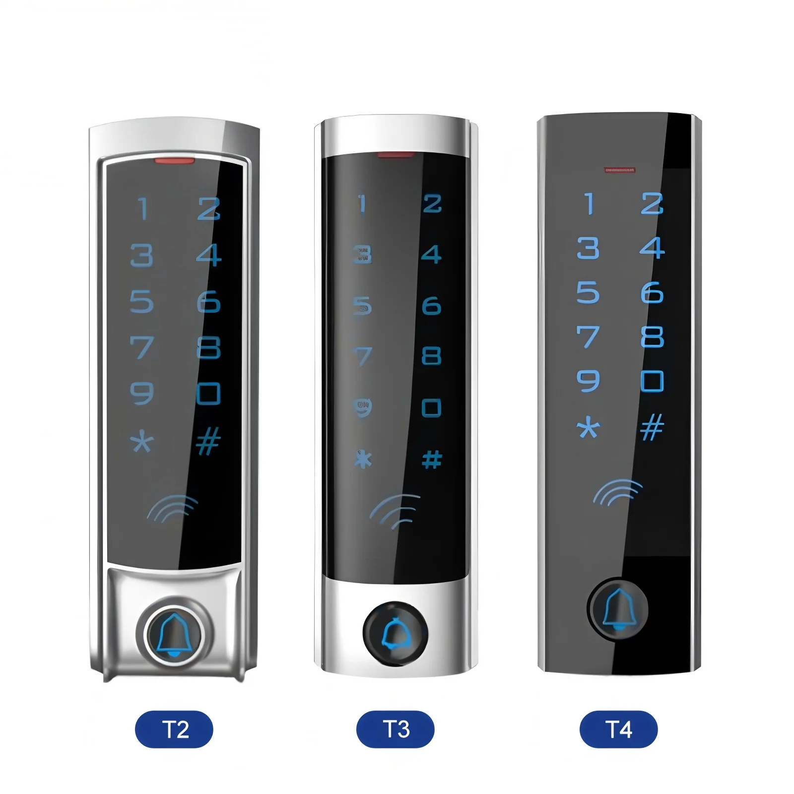 Tuya WiFi Smart Access Control Keypad Slim Standalone Door Access Controller Security Door Entry System with Metal Material