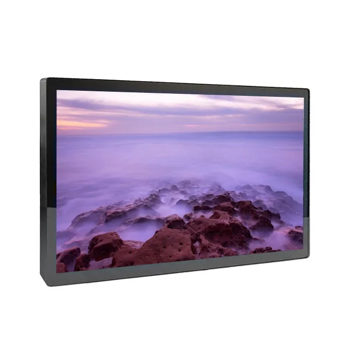 rugged 27 inch 1920x1080 flat screen seamless design smooth capacitive touch screen commercial display