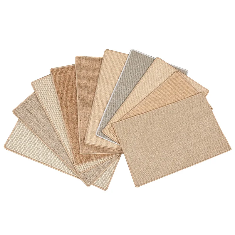 

Solid color sisal carpet Woven carpet Sound insulation non-slip sisal carpet