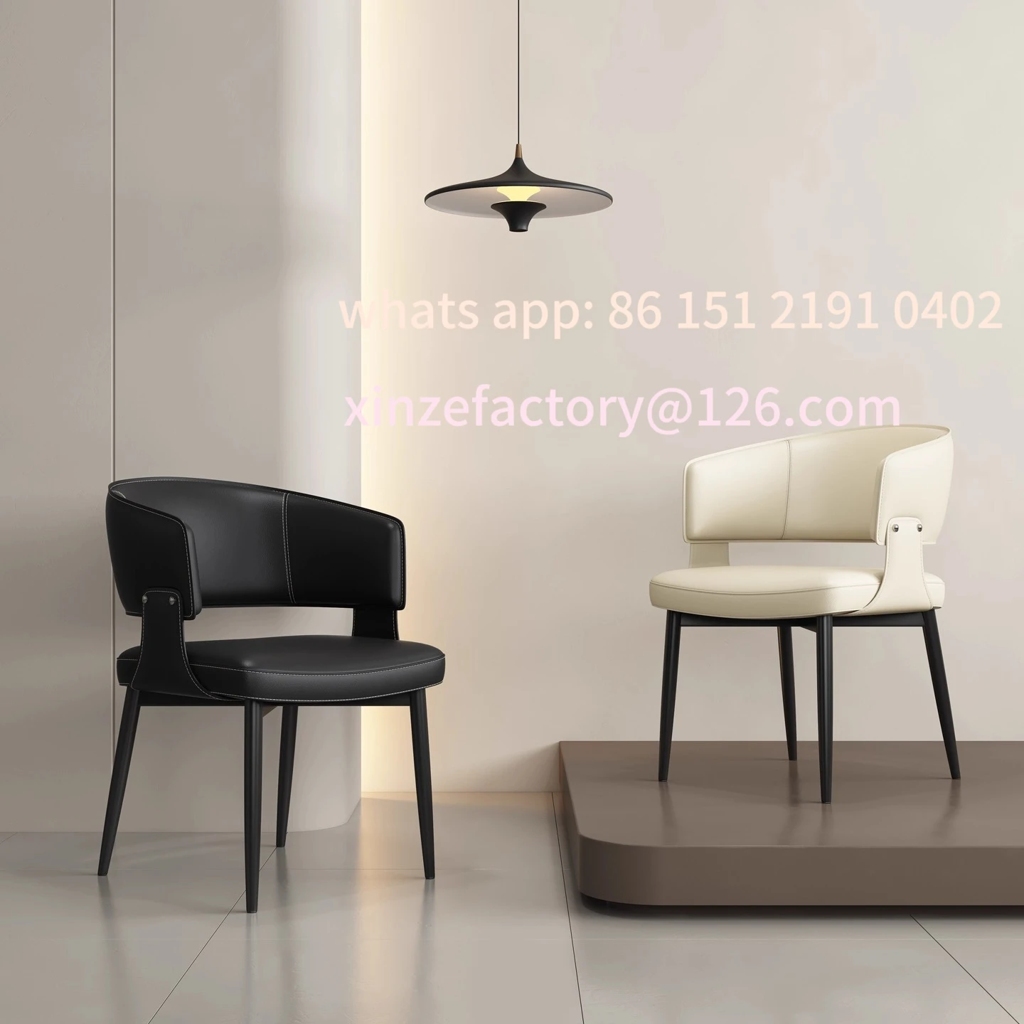 

Customizable Dining Chair Home Light Luxury High-end Restaurant Armchair Designer Burgundy Coffee Dining Tabl