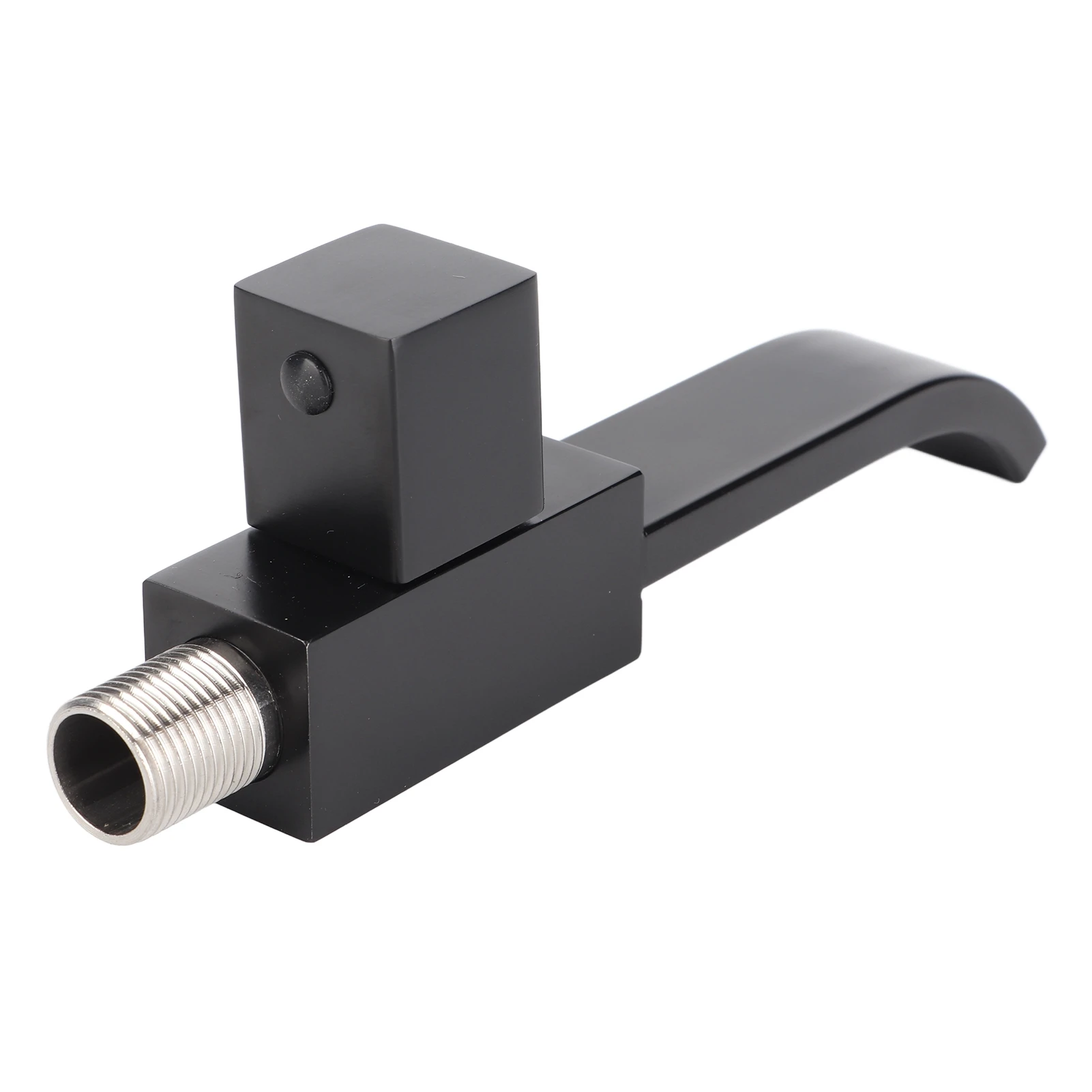 صنبور حوض صنبور الحائط صنبور G1/2 الحائط حوض غسيل بالوعة صنبور المياه الباردة الحنفية اكسسوارات الحمام ماتي الأسود #5