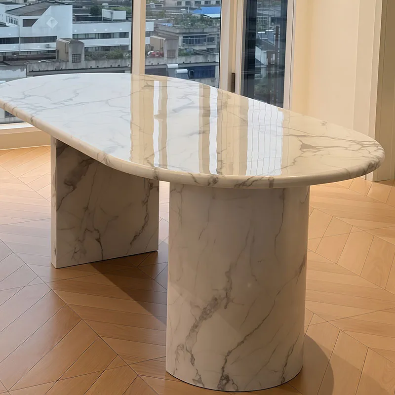 Luxury Nordic Dining Table Marble Modern Restaurant Lounge Designer Corner Dining Table Reception Center Muebles Home Furniture