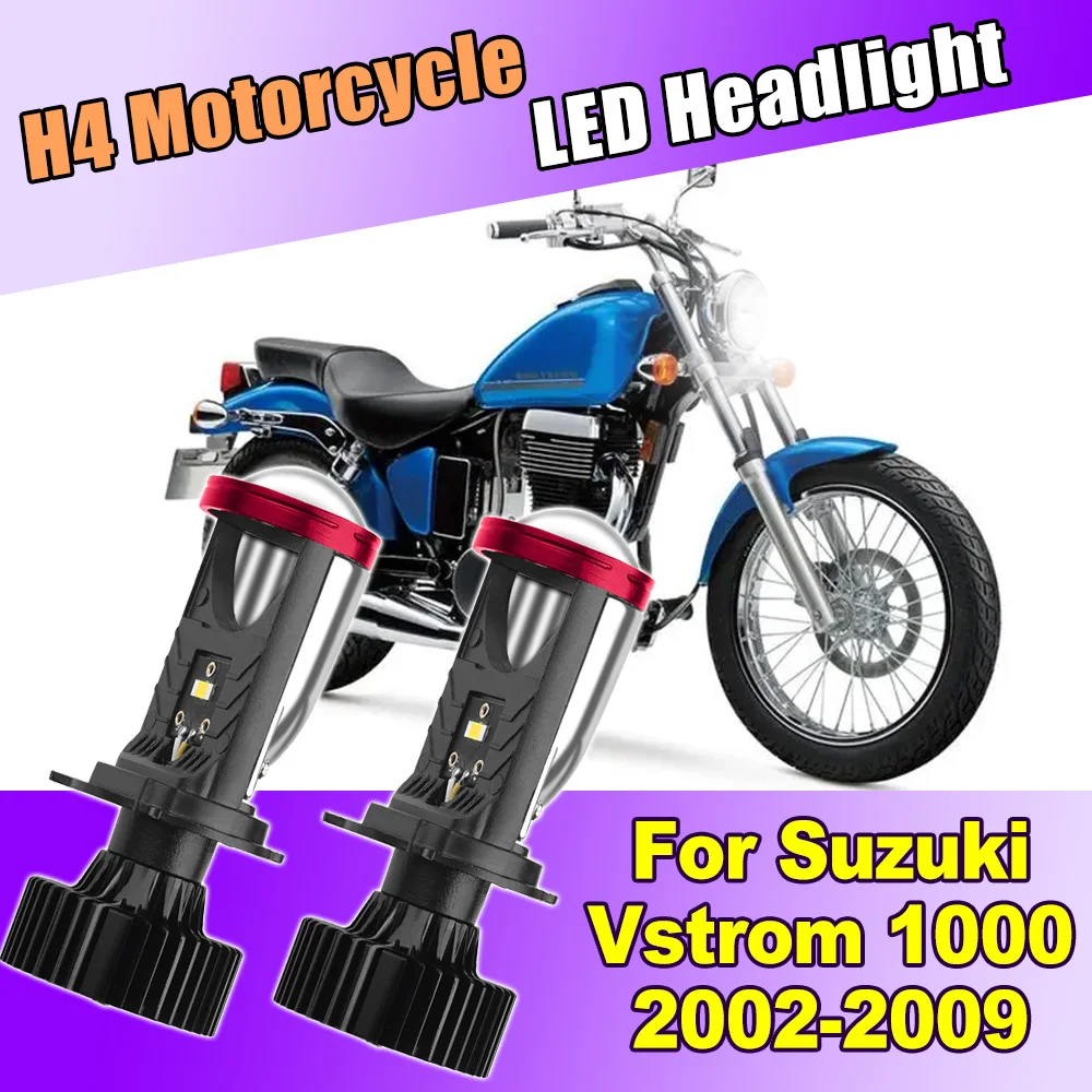 

1PCS H4 Projector Lens Light Motorcycle Headlight Bulb 30000LM Super Bright For Suzuki Vstrom 1000 2002-2008 2009 Moto Headlamp