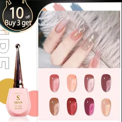 SKVP-Gel semitransparente para uñas, barniz UV de gran capacidad, color Nude, rosa, pudín