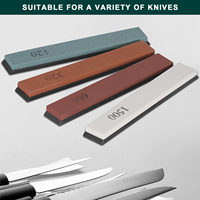 Professional Knife Sharpener System with 4 Whetstones,360° Rotation Flip,Fixed Angle Stainless Steel Kit,Fine Grinding Polishing