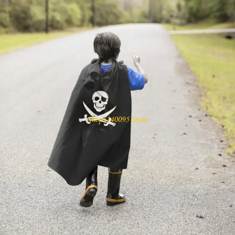 

DXAE Pirate Costume For Kids, Children Pirate Cosplay Set Pirate Capes and Mask