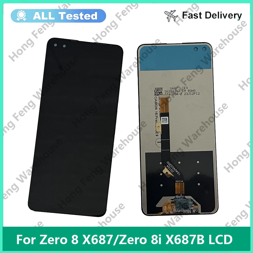 

6.85" Tested lcd For Infinix Zero 8 X687 LCD Display Touch Screen Digitizer For infinix Zero 8i X687B LCD Assembly Replacement