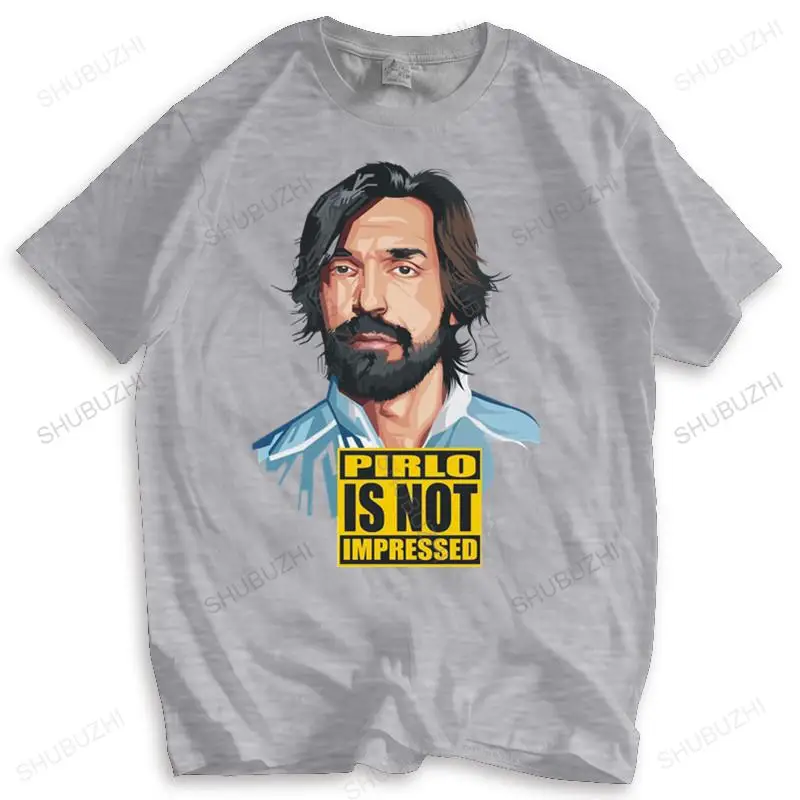 summer style o-neck men t shirt PIRLO IS NOT IMPRESSED Alessandro del Piero T-shirt Brand Cotton T-shirt Drop Shipping