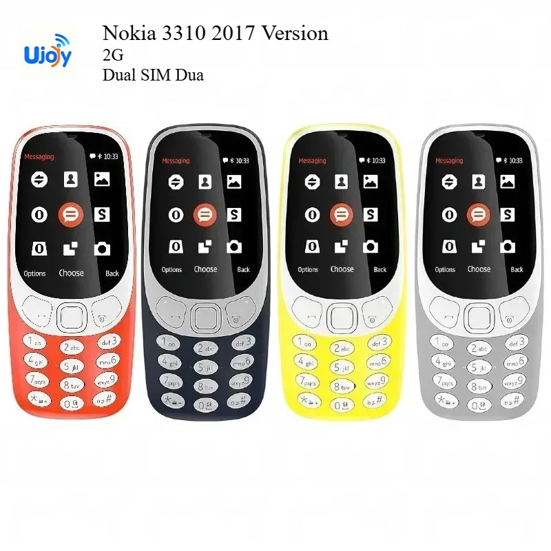 Nokia 3310 2017 Version Factory Unlocked 2G GSM Dual SIM Dual Standby Classic Straight Keypad Feature Phone Long Standby