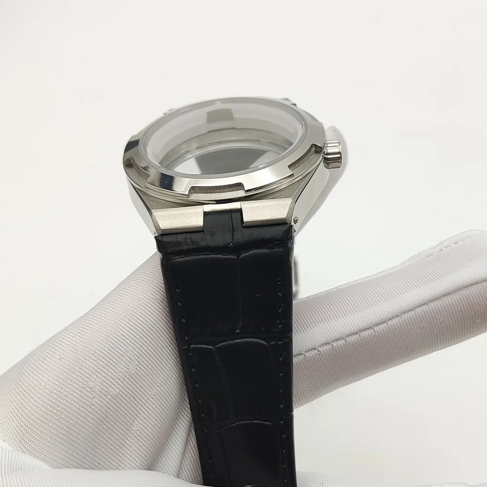 مشاهدة التجمع ، والرجال 40 مللي متر ساعة ميكانيكية مقاوم للماء لحركة NH35 ، وحالة مستديرة ، وحزام من الجلد