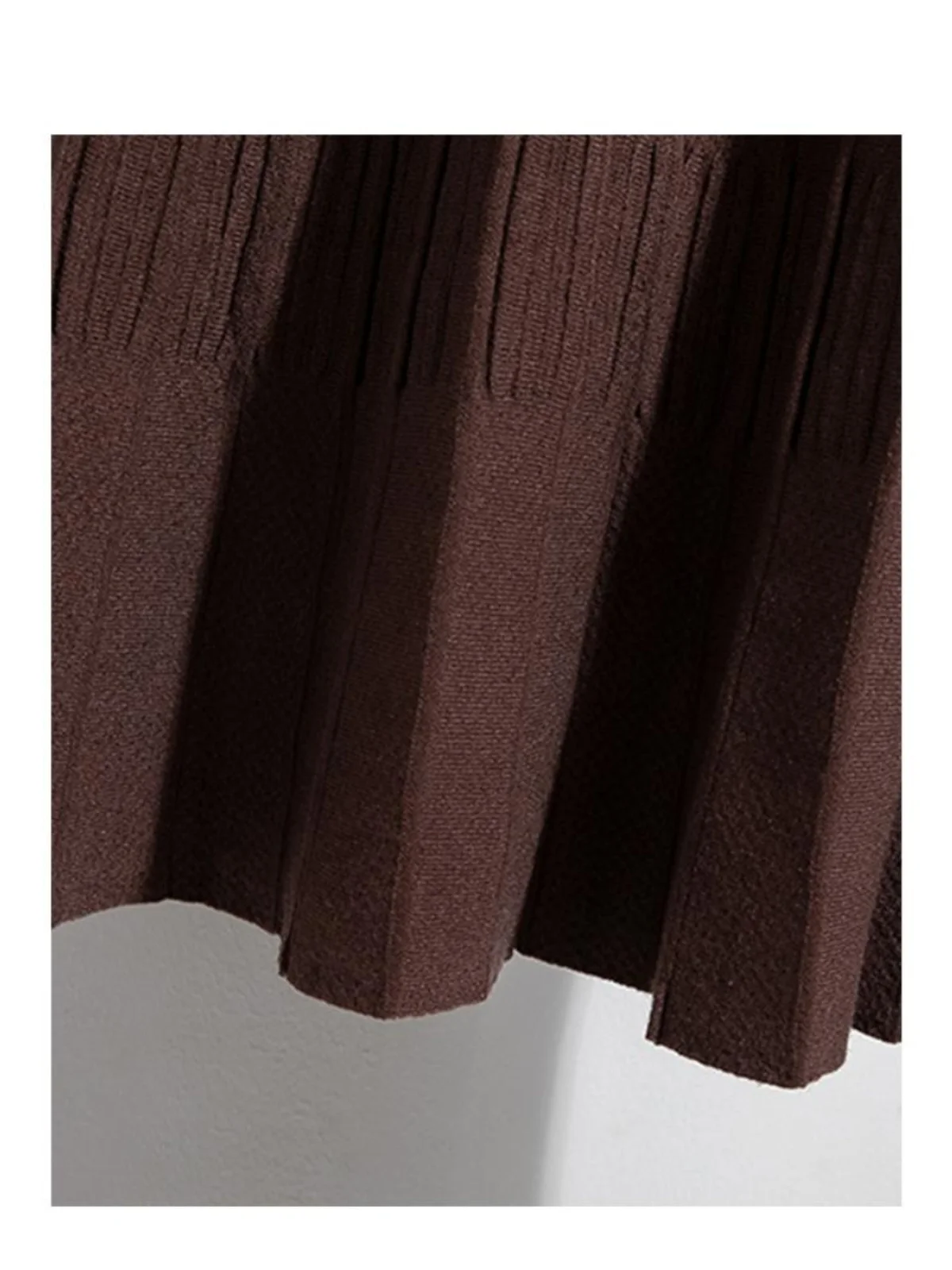 تنورة متوسطة الطول محبوكة عالية الخصر على شكل حرف A للنساء مقاس كبير كاجوال للتخسيس وموسم الخريف Faion مقاس كبير بطول f...