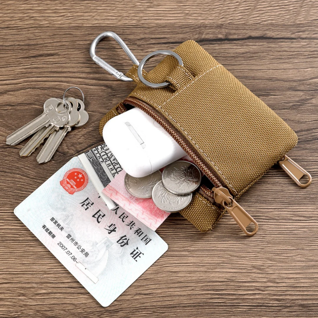 

Outdoor Sports Men's Coin Purse Tactical Pouch Mini Wallet Card Key Holder Waist Pack Hiking Hunting Bags Mobile Canvas Bag