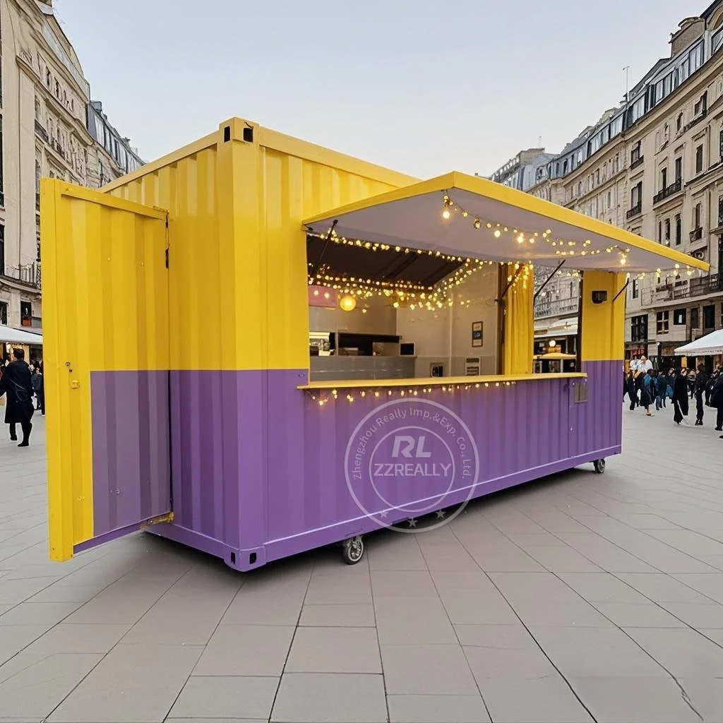 20FT Shop Container Coffee Shop Bar Restaurant Convenience Store Kiosk Booth Mobile Container bar With Kitchen