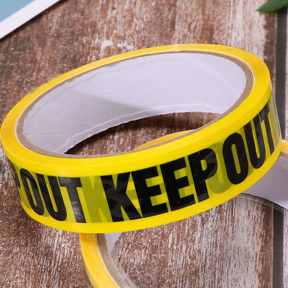 2pcs Warning Safety Yellow Black Barrier Tape Roll For Construction Road Works Inoperative Machinery Self Adhesive Sticker