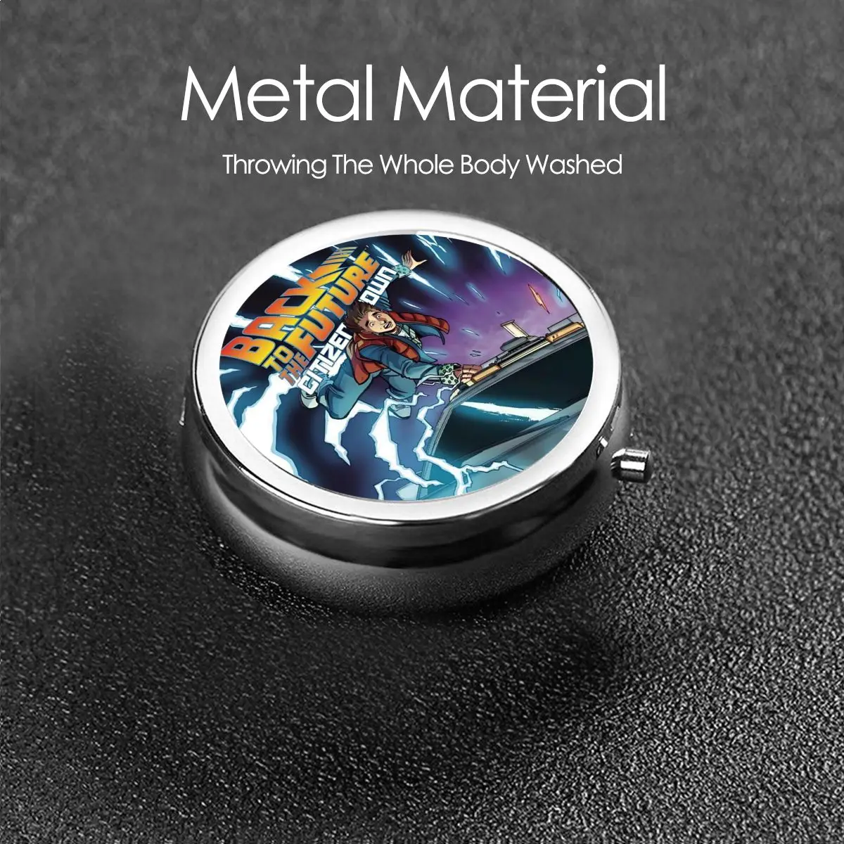 العودة إلى المستقبل صناديق حبوب منع الحمل 3-مقصورة حبوب موزع الخيال العلمي فيلم كوميدي المحمولة حامل دواء حاوية علب التخزين