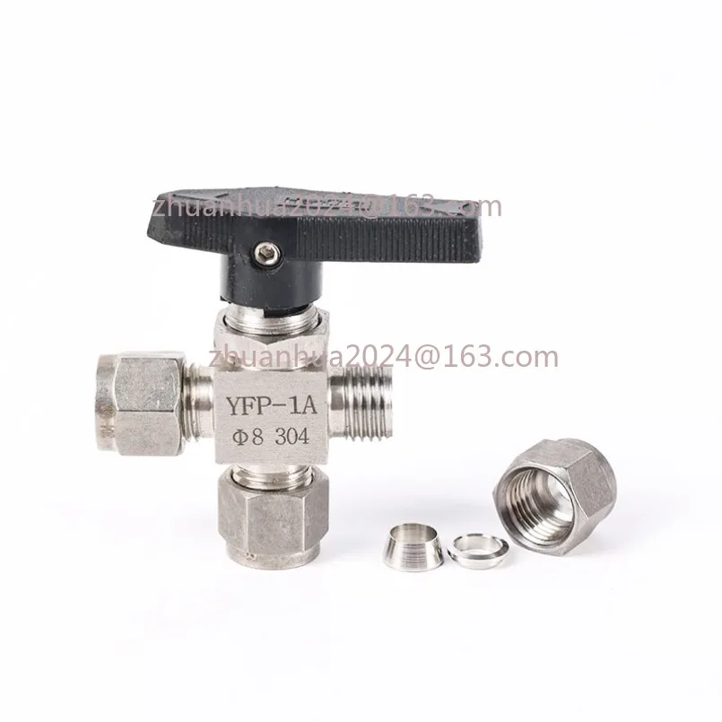 YFP-1A مقاومة الأحماض 304 316 الفولاذ المقاوم للصدأ 3 طريقة الكرة صمام 6 8 10 12 14 16 18 مللي متر 1/8 1/4 3/8 1/2 أنبوب صمام اغلاق