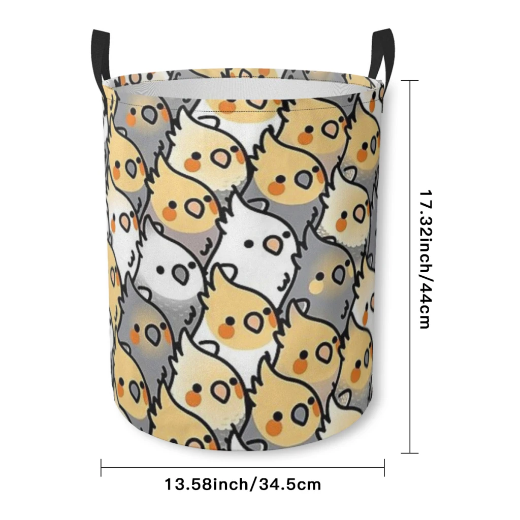 Chubby Cockatiel Party Bundle Device Laundry Basket Fabric Laundry Moving Folding Dirty Laundry Basket Cartoon