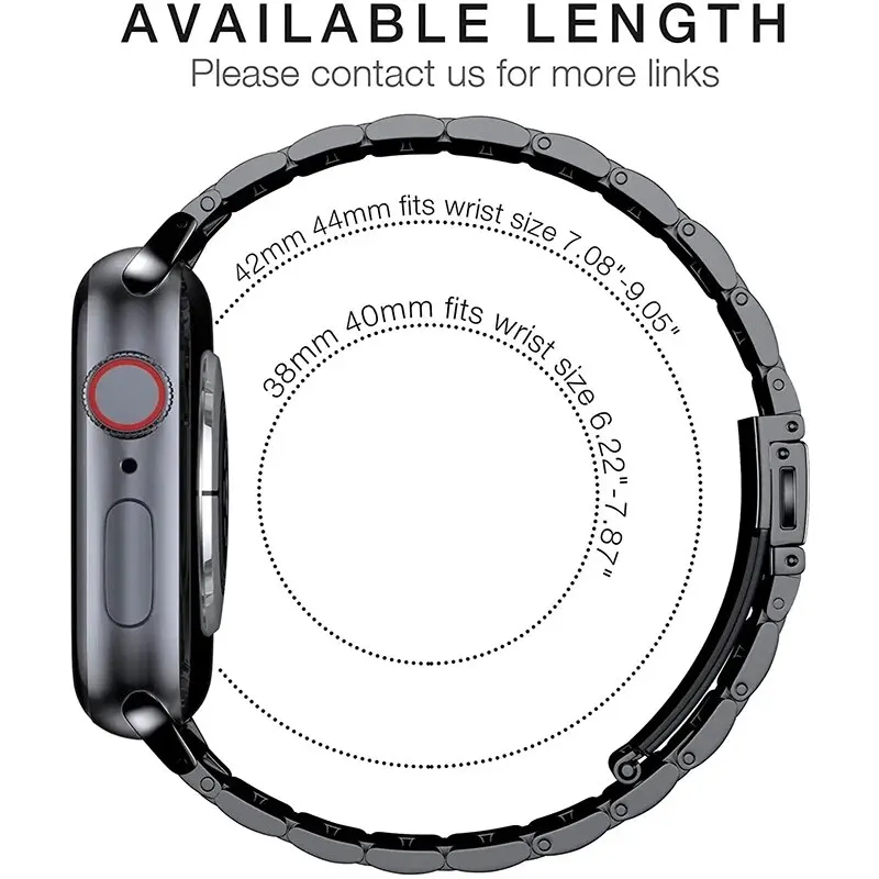 Cinturino in metallo per Apple Watch Ultra 49mm 9 8 7 45mm 41mm bracciale in acciaio inossidabile per cinturino IWatch 6 5SE 3 44mm 42mm 40mm 38mm