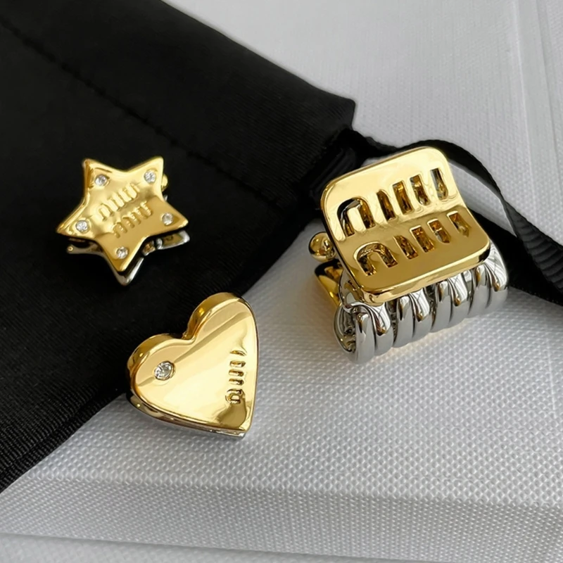 Jepit Rambut Mini Jepit Rambut Bentuk Hati Bintang Persegi Halus untuk Dropship Rambut Samping Remaja