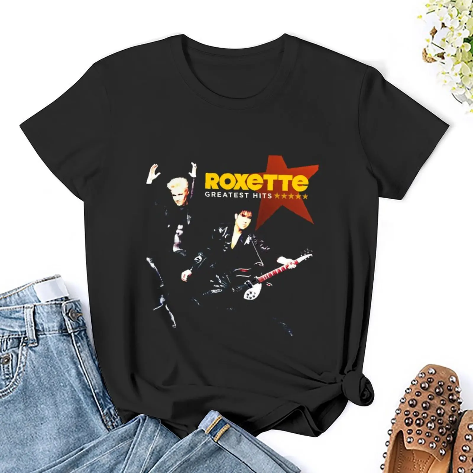 Legend Duo Pop Rock Music Roxette T-Shirt blanks plus size tops funnys t shirts for Womens