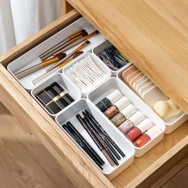 SHIMOYAMA Storage Organizer Box Desktop Stackable Sundries  Utensils Case Drawer Divider Container Case Cosmetic Makeup Holder