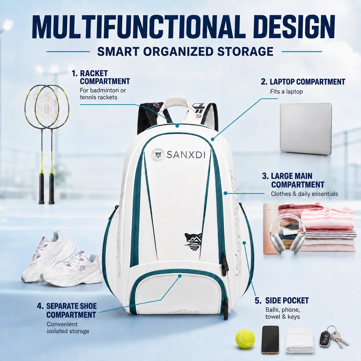 Sac à dos de tennis grande cap - Badminton Xxl avis et prix